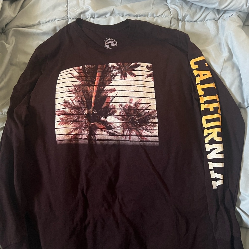 California Graphic Long Sleeve Shirt - Black